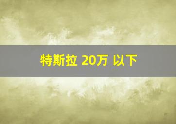 特斯拉 20万 以下